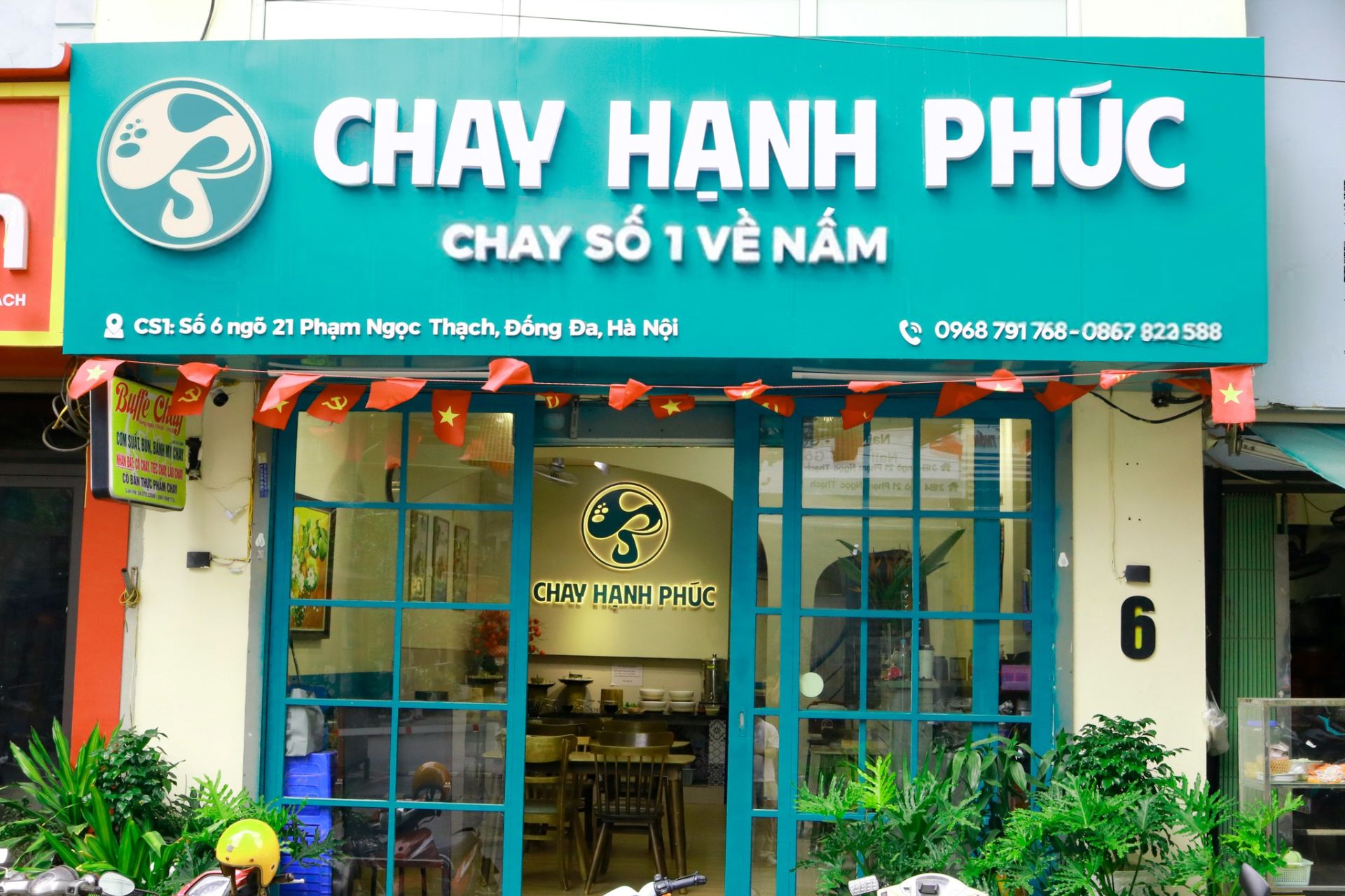Thiết kế logo nhà hàng chay hạnh phúc.jpg Thiết kế logo nhà hàng chay hạnh phúc.jpg