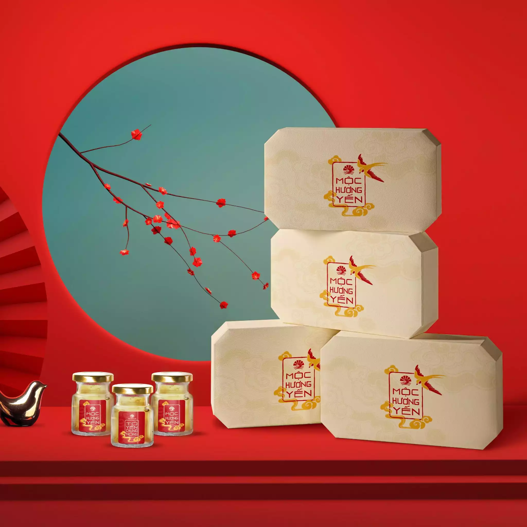 Thiết kế bao bì Tết - Hộp quà yến sào cao cấp