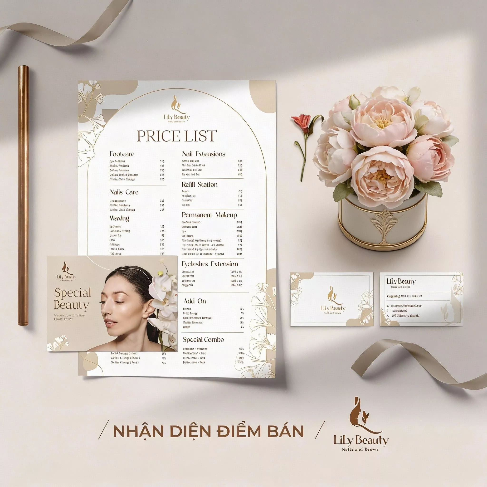 THIẾT KẾ NHẬN DIỆN ĐIỂM BÁN LILY BEAUTY