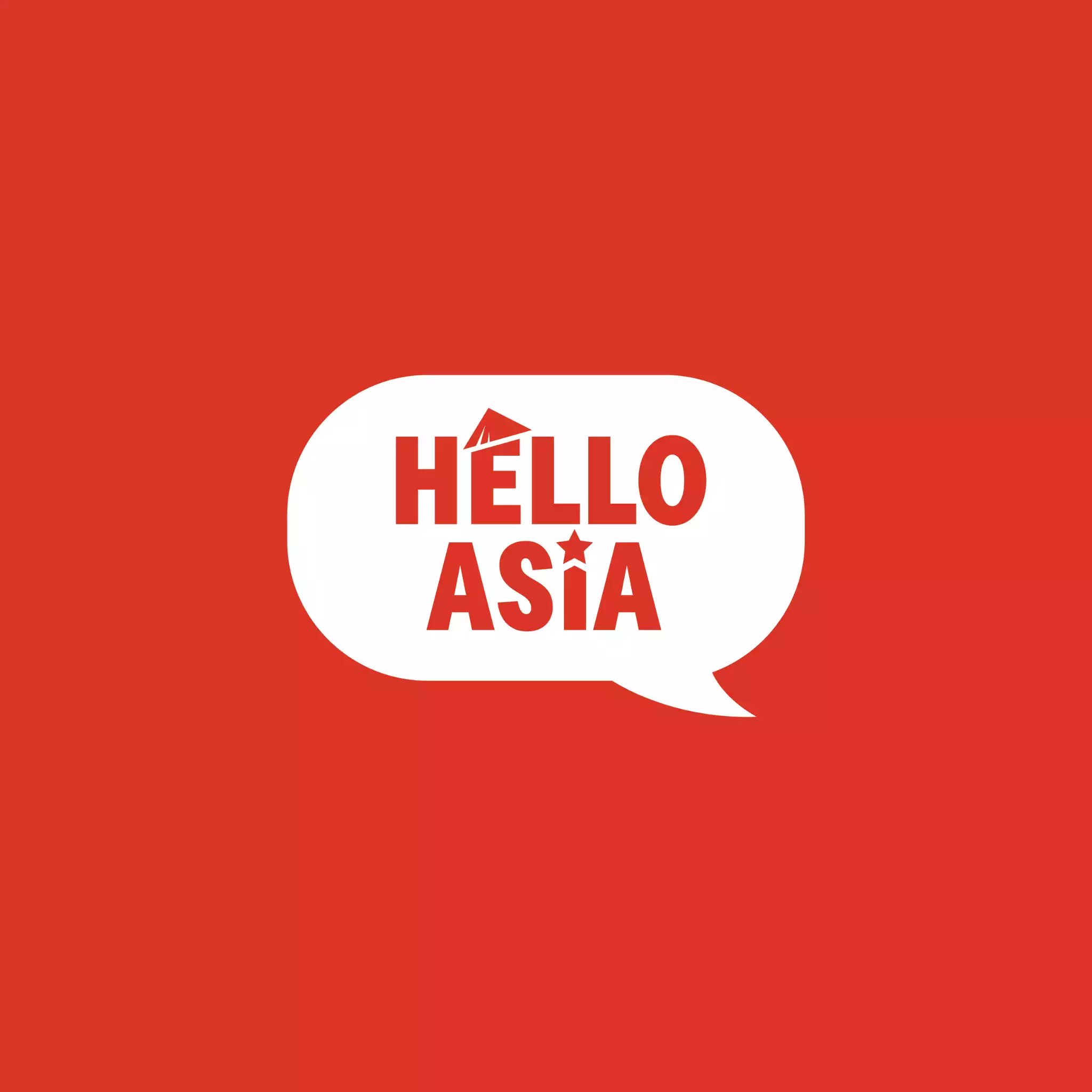 Thiết kế logo siêu thị Hello Asia
