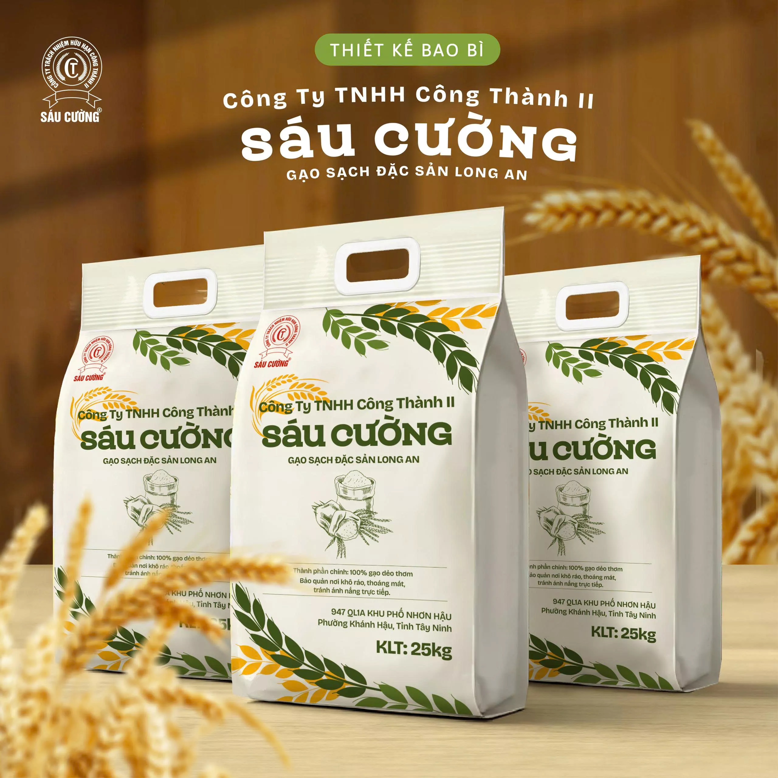 THIẾT KẾ BAO BÌ DỰ ÁN GẠO SÁU CƯỜNG