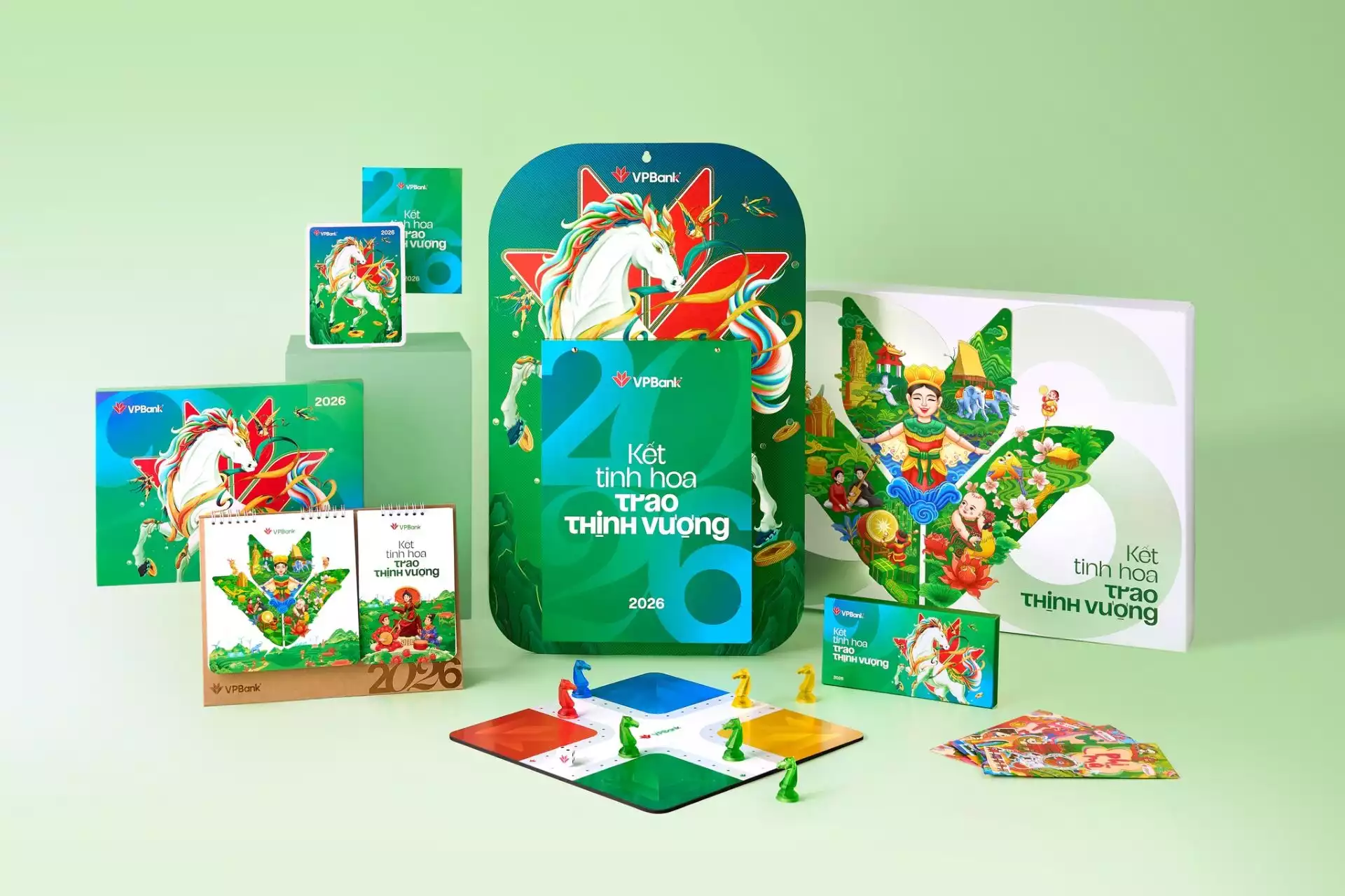 Tham khảo concept thiết kế lịch Tết ngân hàng cực chất năm 2026 - Năm Bính Ngọ