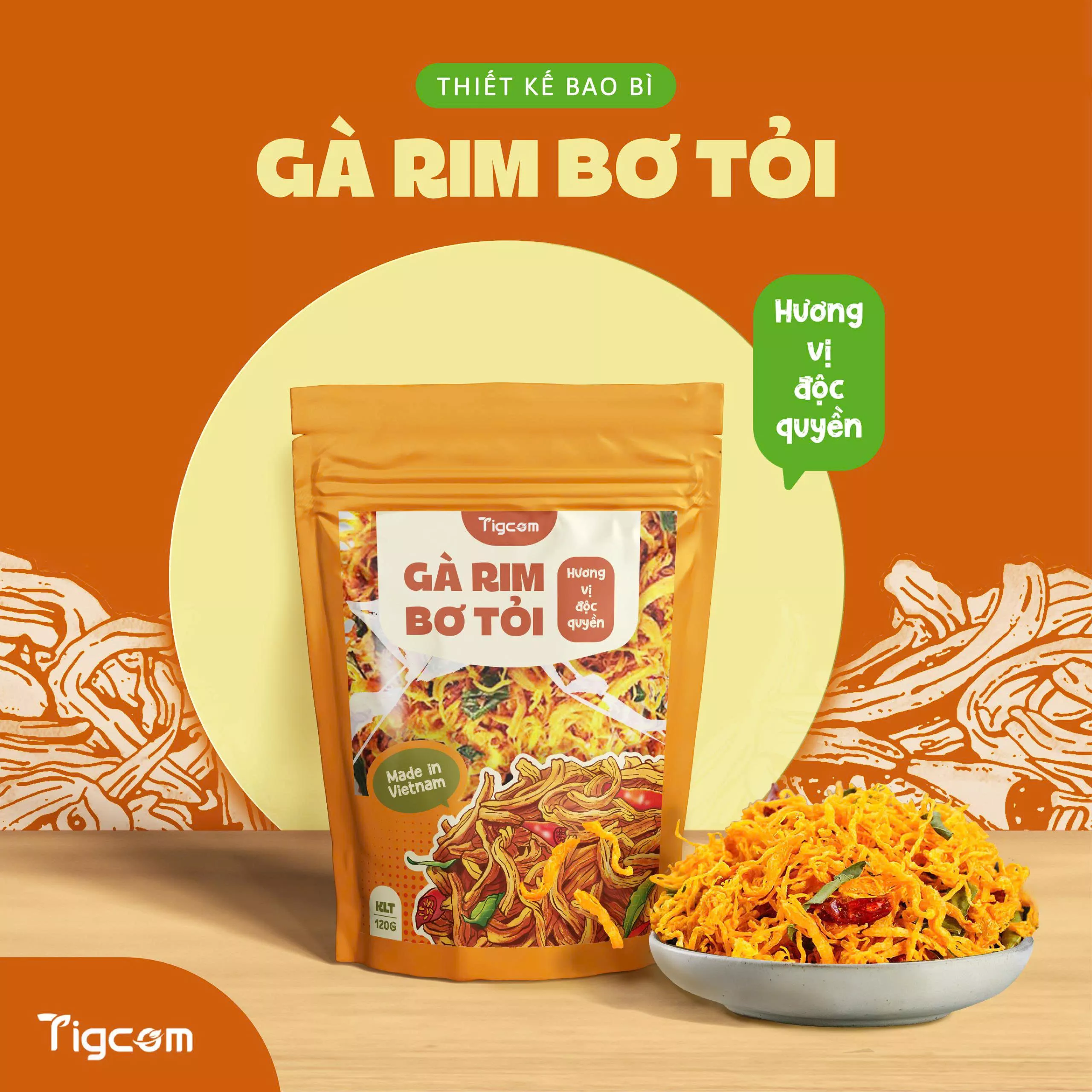 THIẾT KẾ BAO BÌ DỰ ÁN KHÔ GÀ TIGCOM