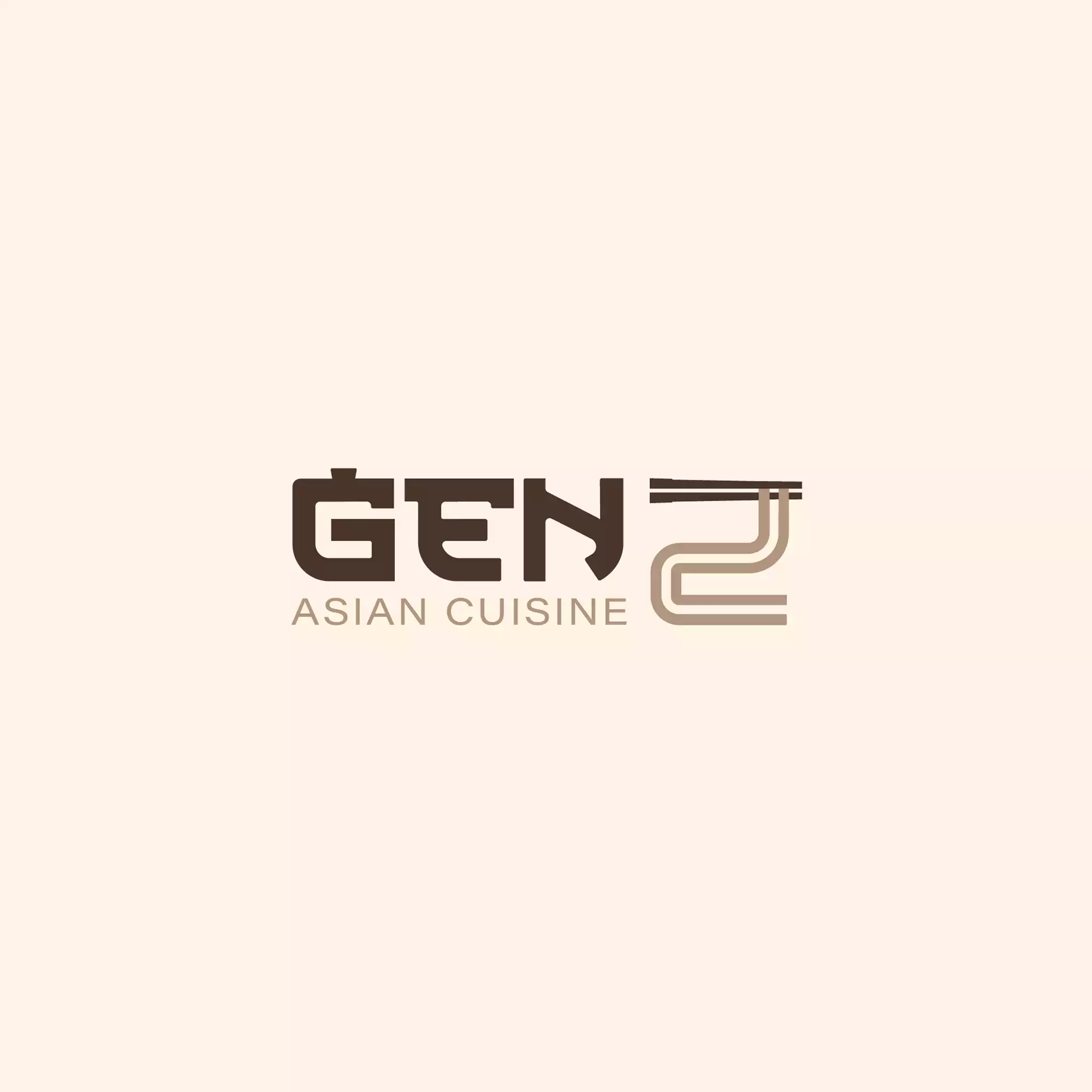 Thiết kế logo Gen2 Asian cuisine