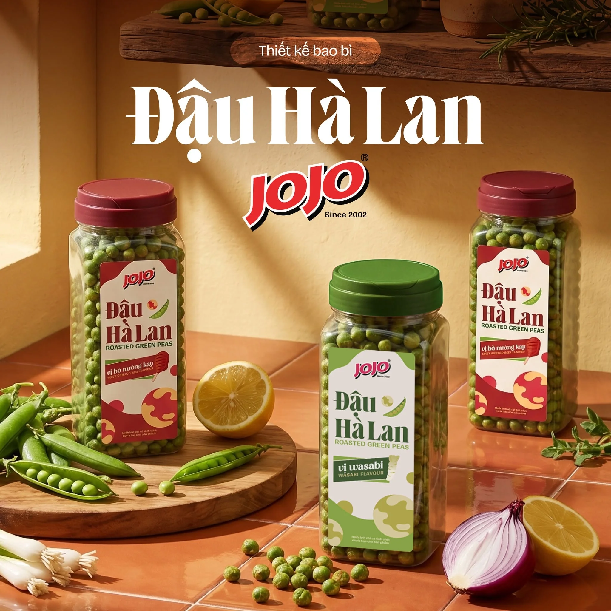 Thiết kế bao bì đậu hà lan JoJo