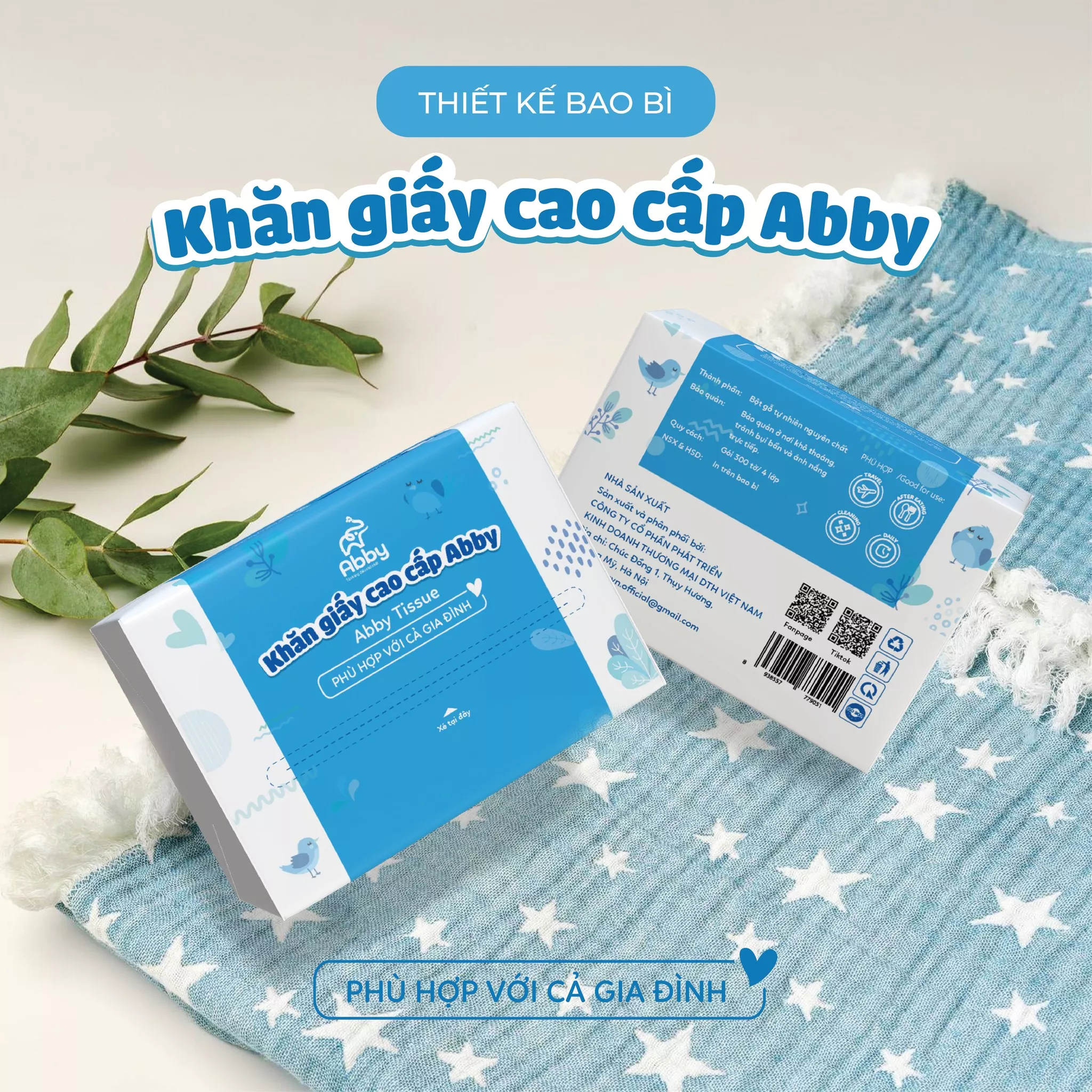THIẾT KẾ BAO BÌ DỰ ÁN KHĂN ƯỚT ABBY