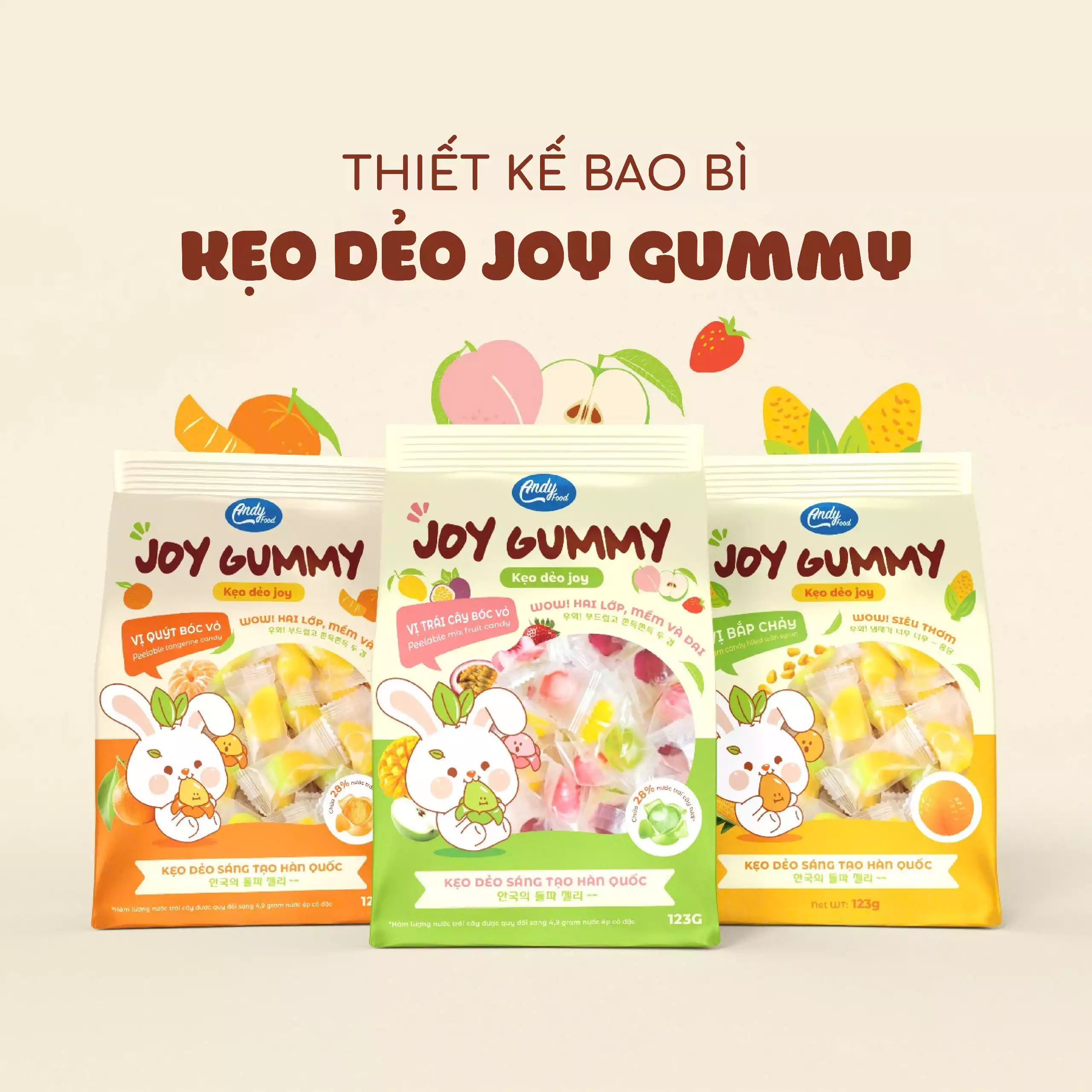 THIẾT KẾ BAO BÌ KẸO DẺO JOY GUMMY