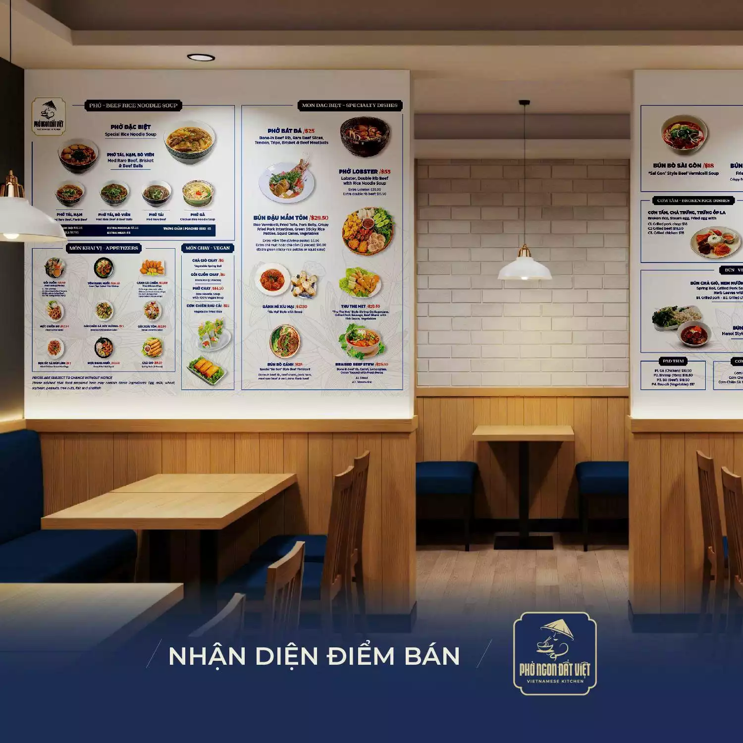 THIẾT KẾ NHẬN DIỆN ĐIỂM BÁN PHỞ NGON ĐẤT VIỆT