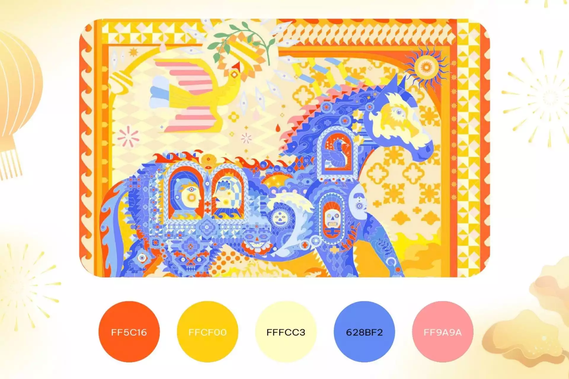 Bộ phối màu Tết 2026: Xu hướng màu sắc định hình thiết kế mùa Tết Bính Ngọ