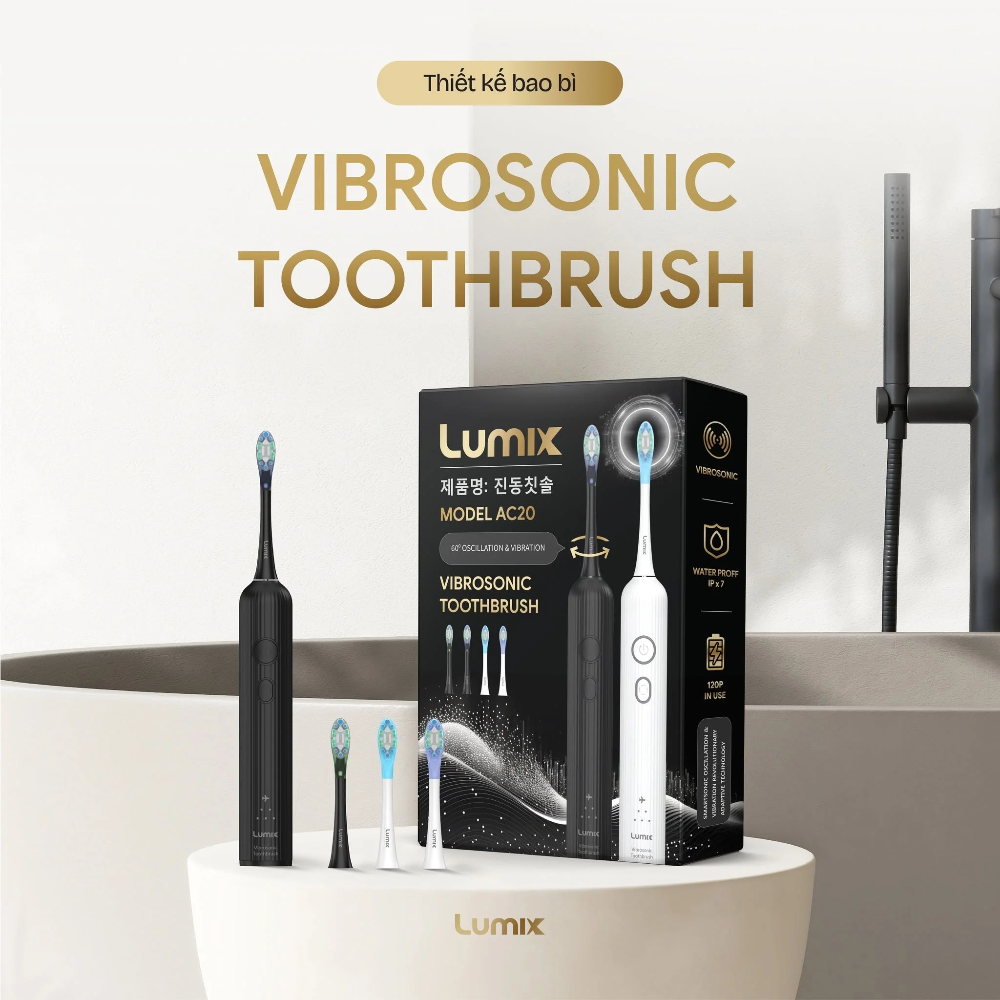 Thiết kế bao bì bàn chải điện Lumix