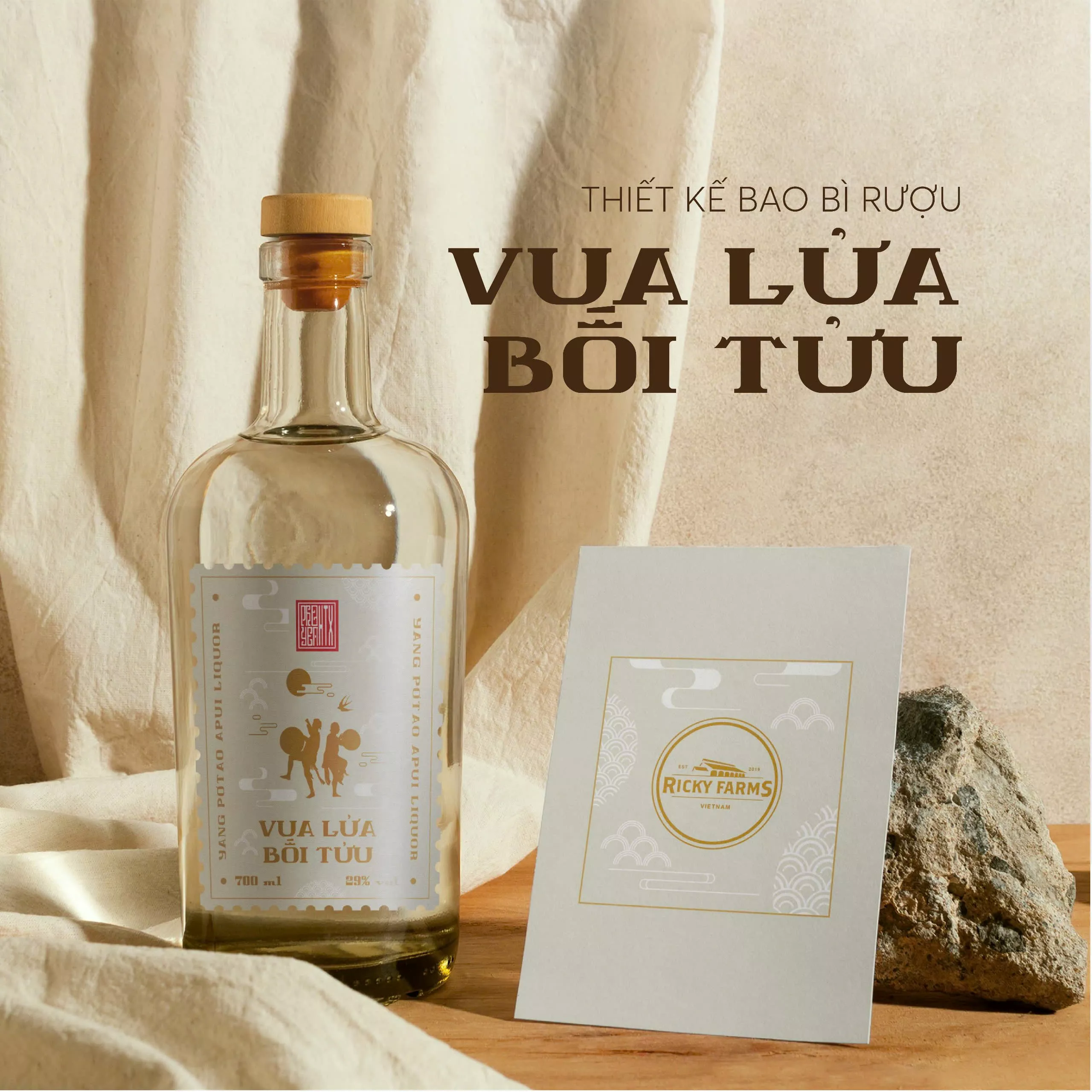 THIẾT KẾ BAO BÌ RƯỢU VUA LỬA BỐI TỬU