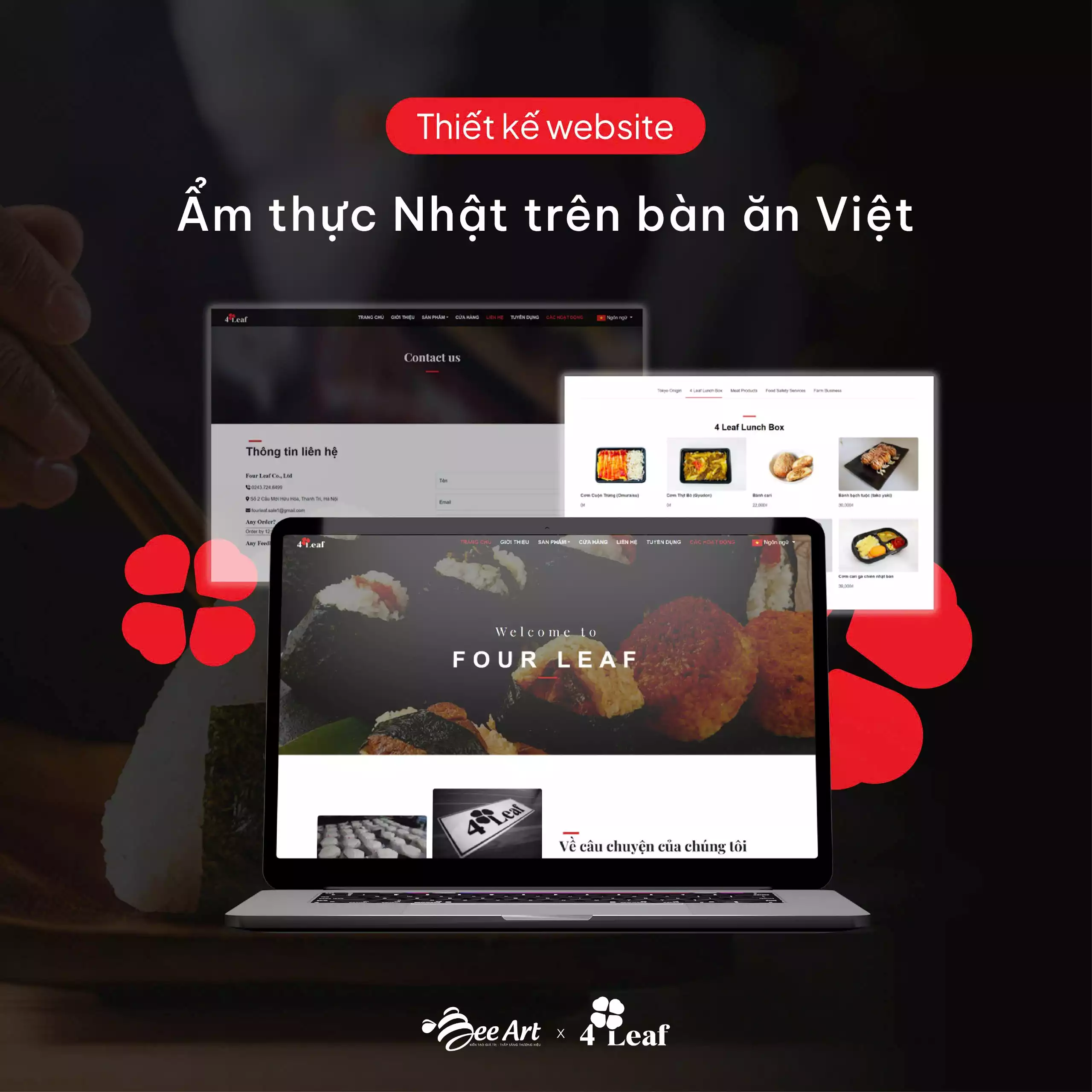 Thiết kế website thương hiệu Four Leaf