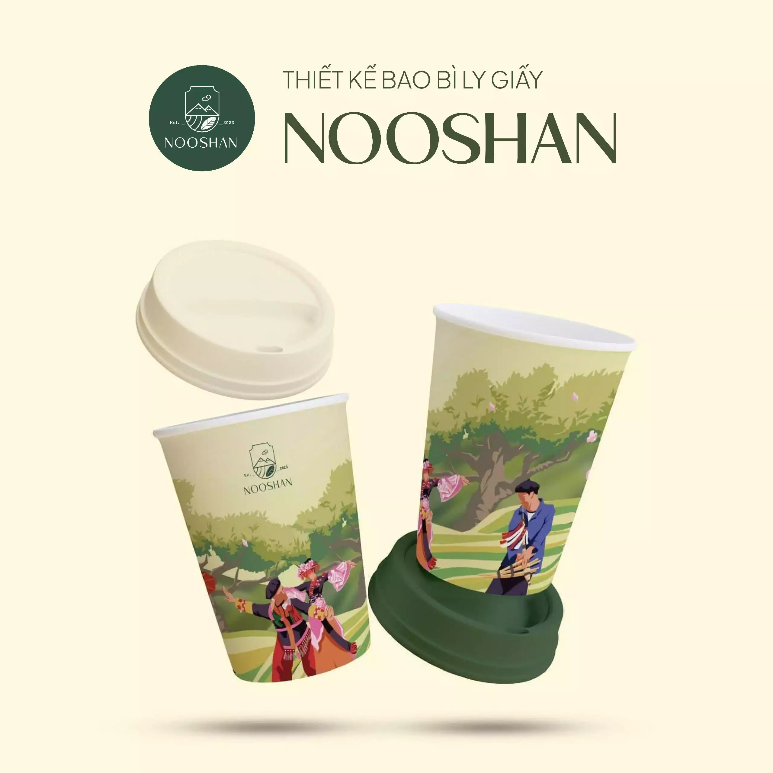 THIẾT KẾ BAO BÌ LY GIẤY NOOSHAN