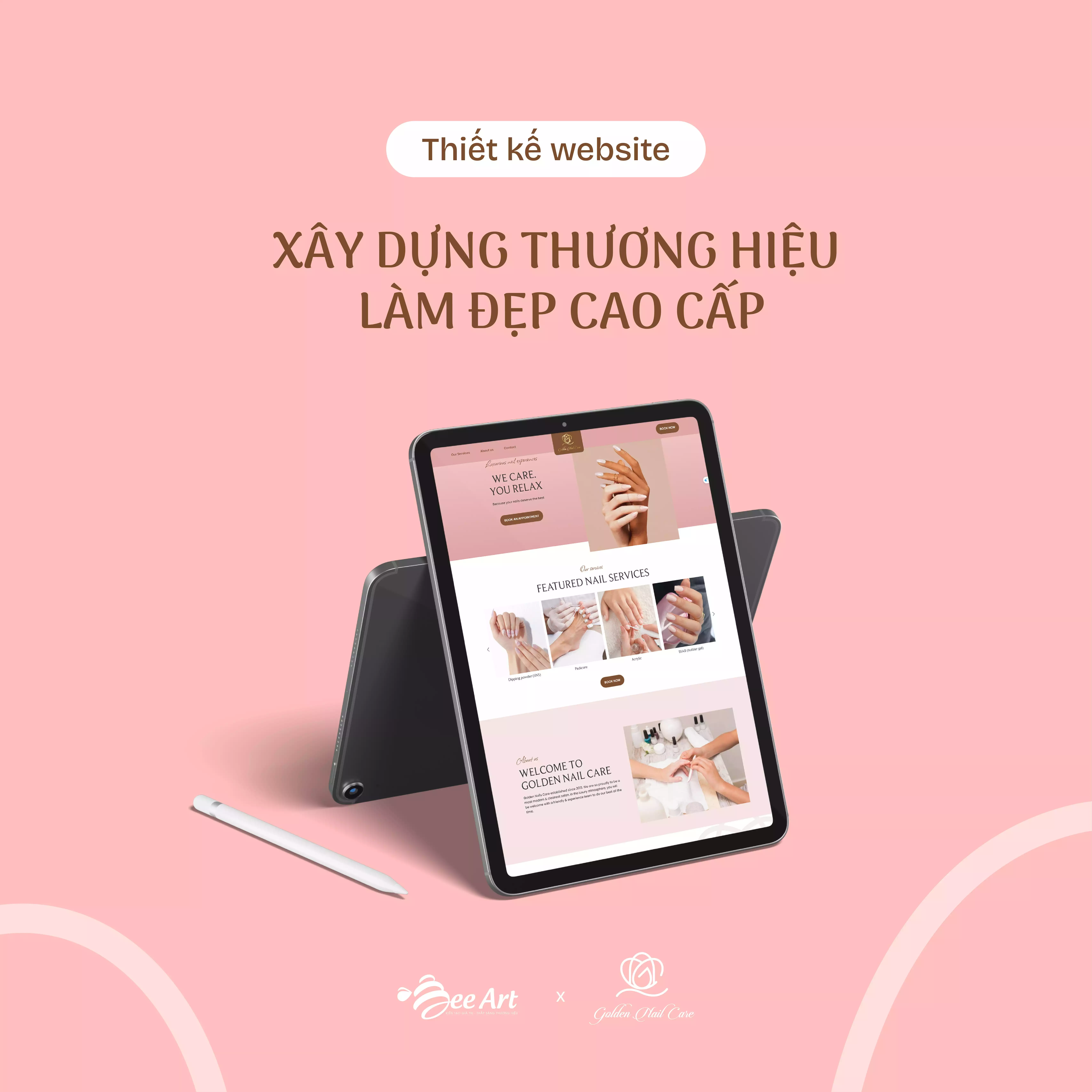 Thiết kế website thương hiệu Golden Nails Care
