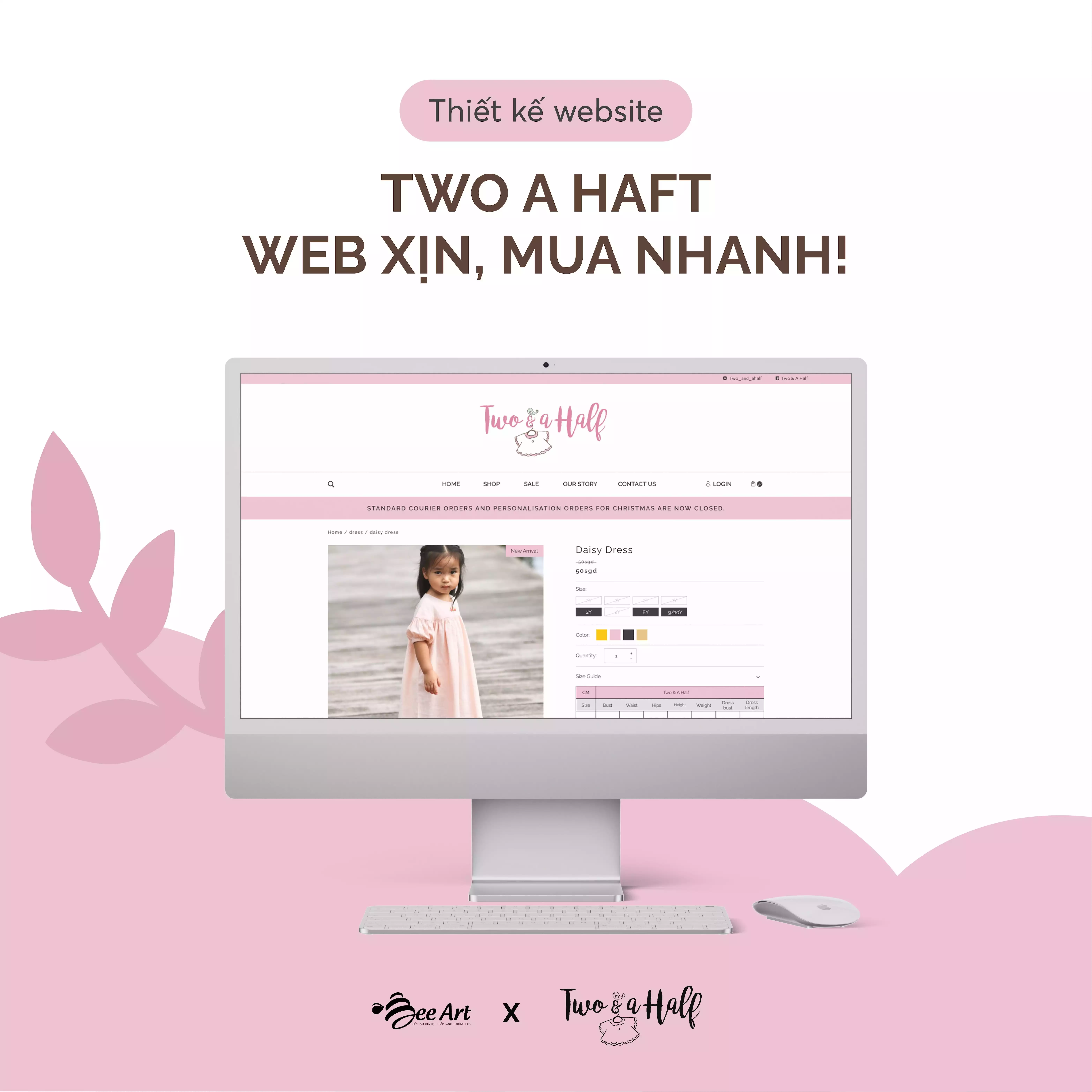 Thiết kế website thương hiệu Two & A Half