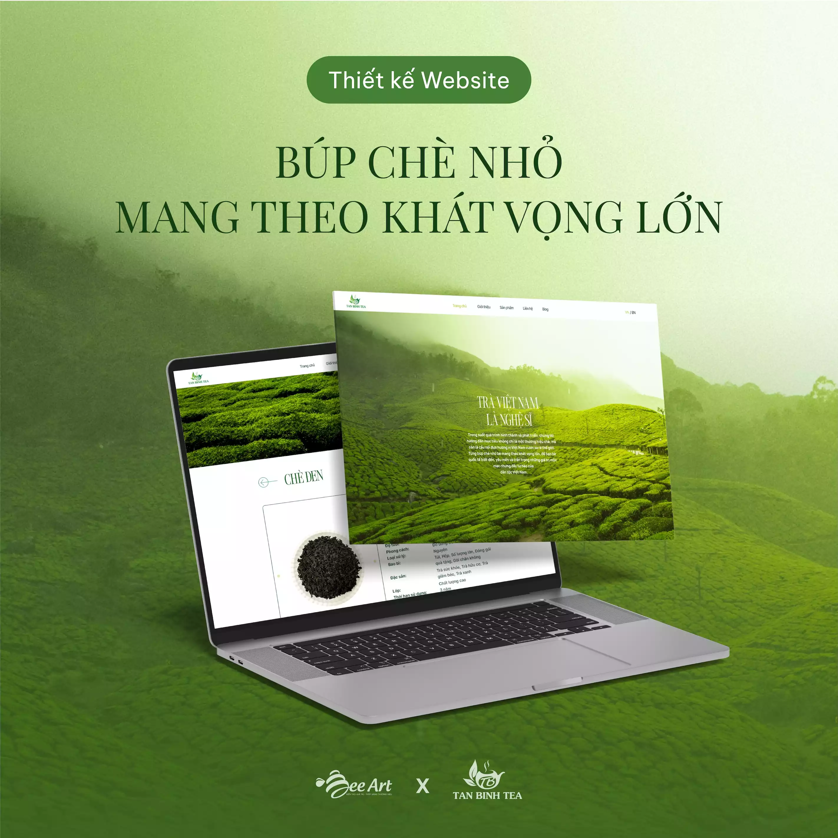 Thiết kế website thương hiệu Tân Bình Tea