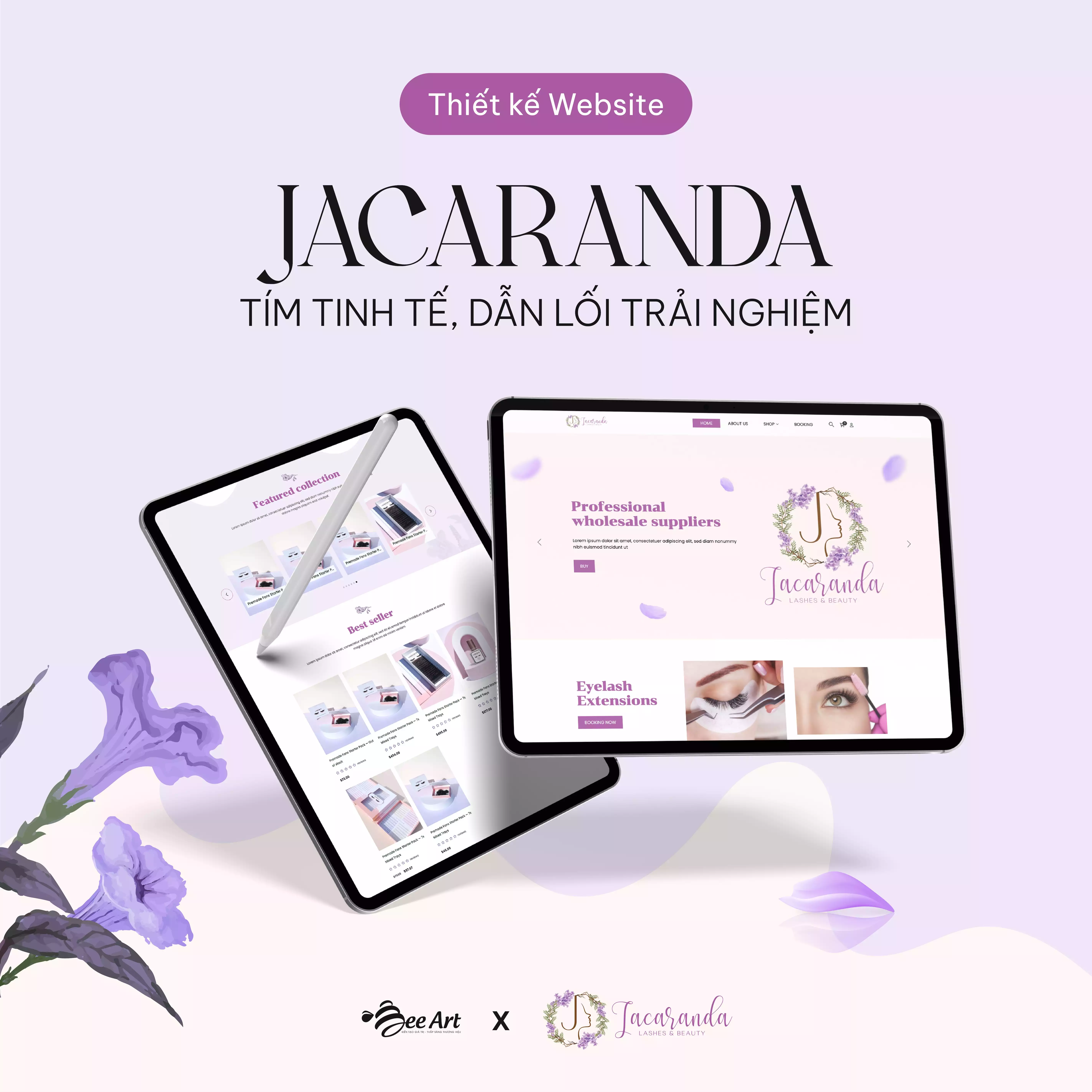 Thiết kế website thương hiệu Jacaranda