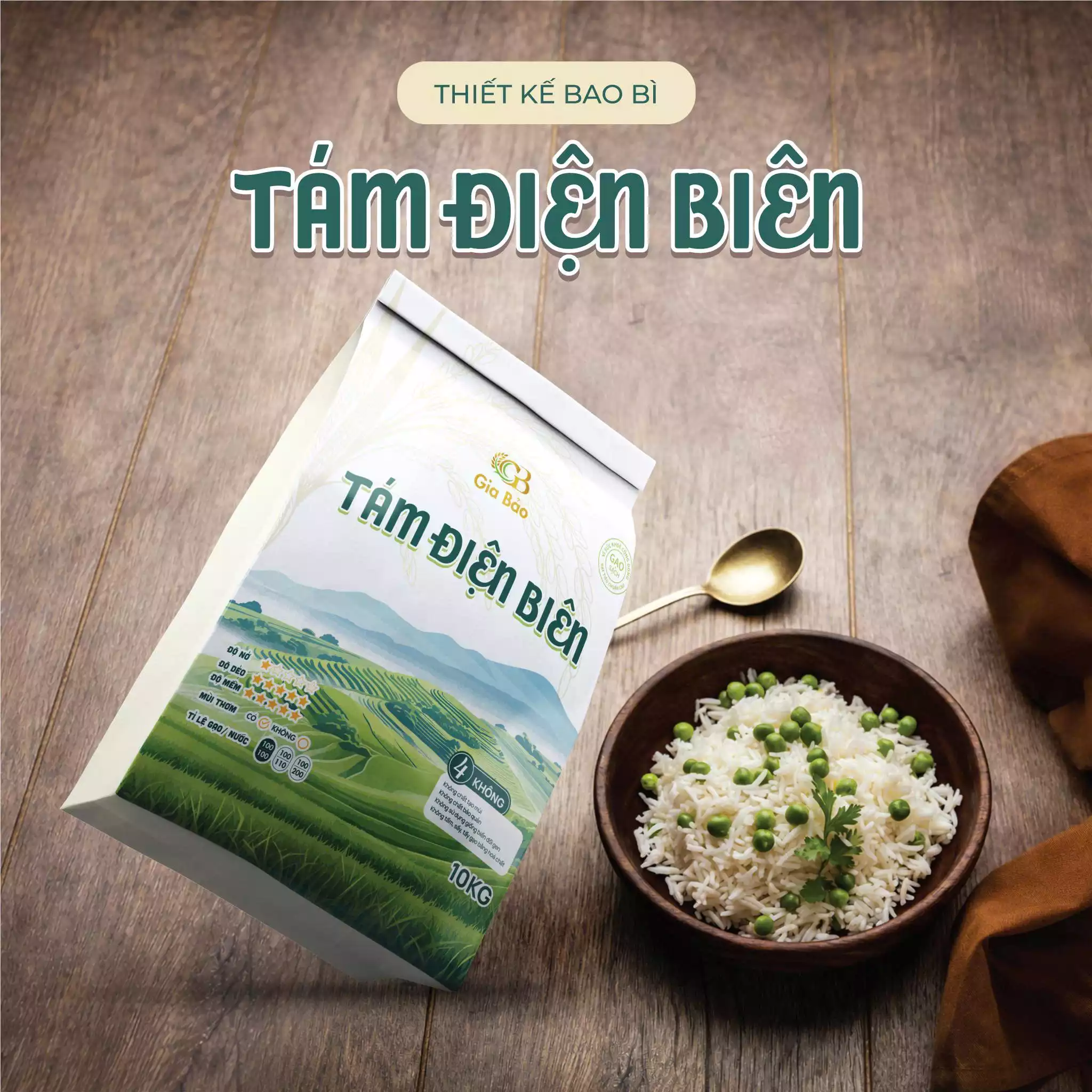 THIẾT KẾ BAO BÌ DỰ ÁN GẠO TÁM ĐIỆN BIÊN