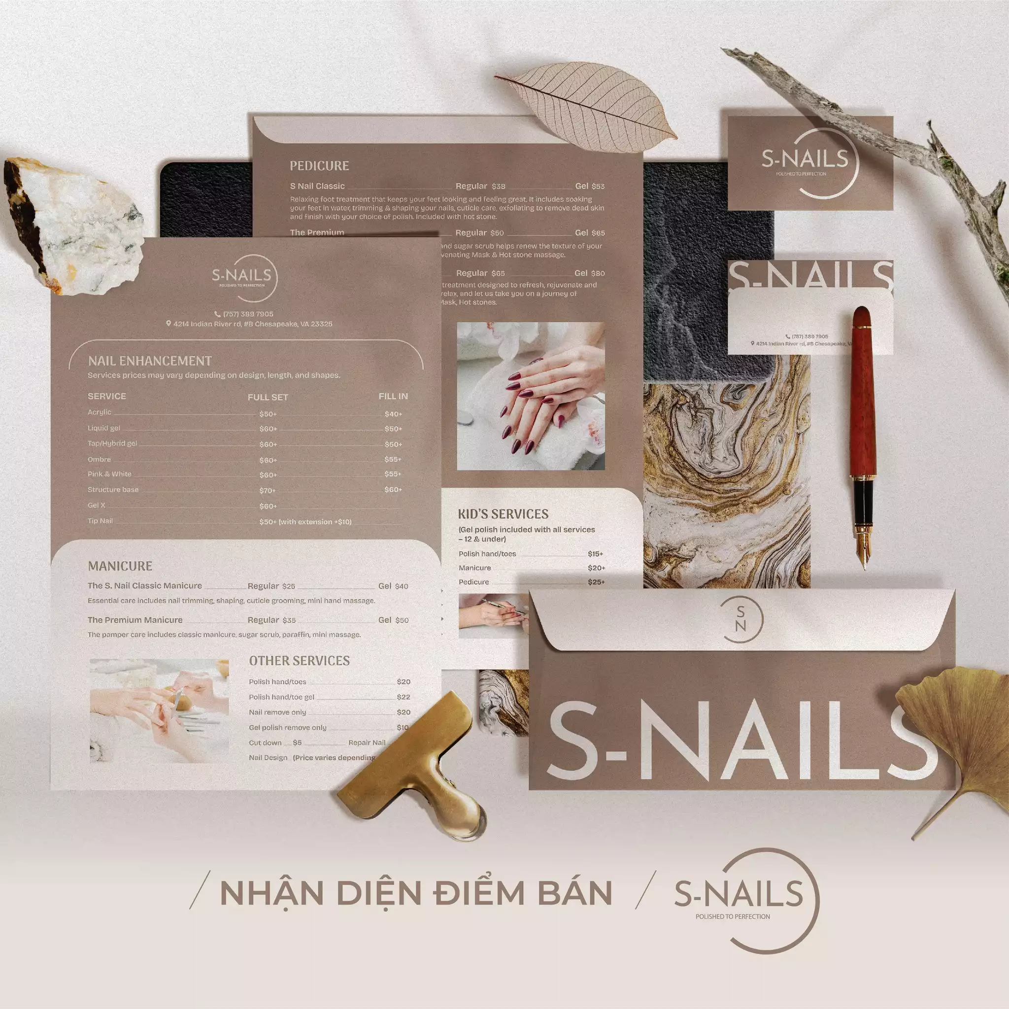 THIẾT KẾ NHẬN DIỆN ĐIỂM BÁN DỰ ÁN S - NAILS