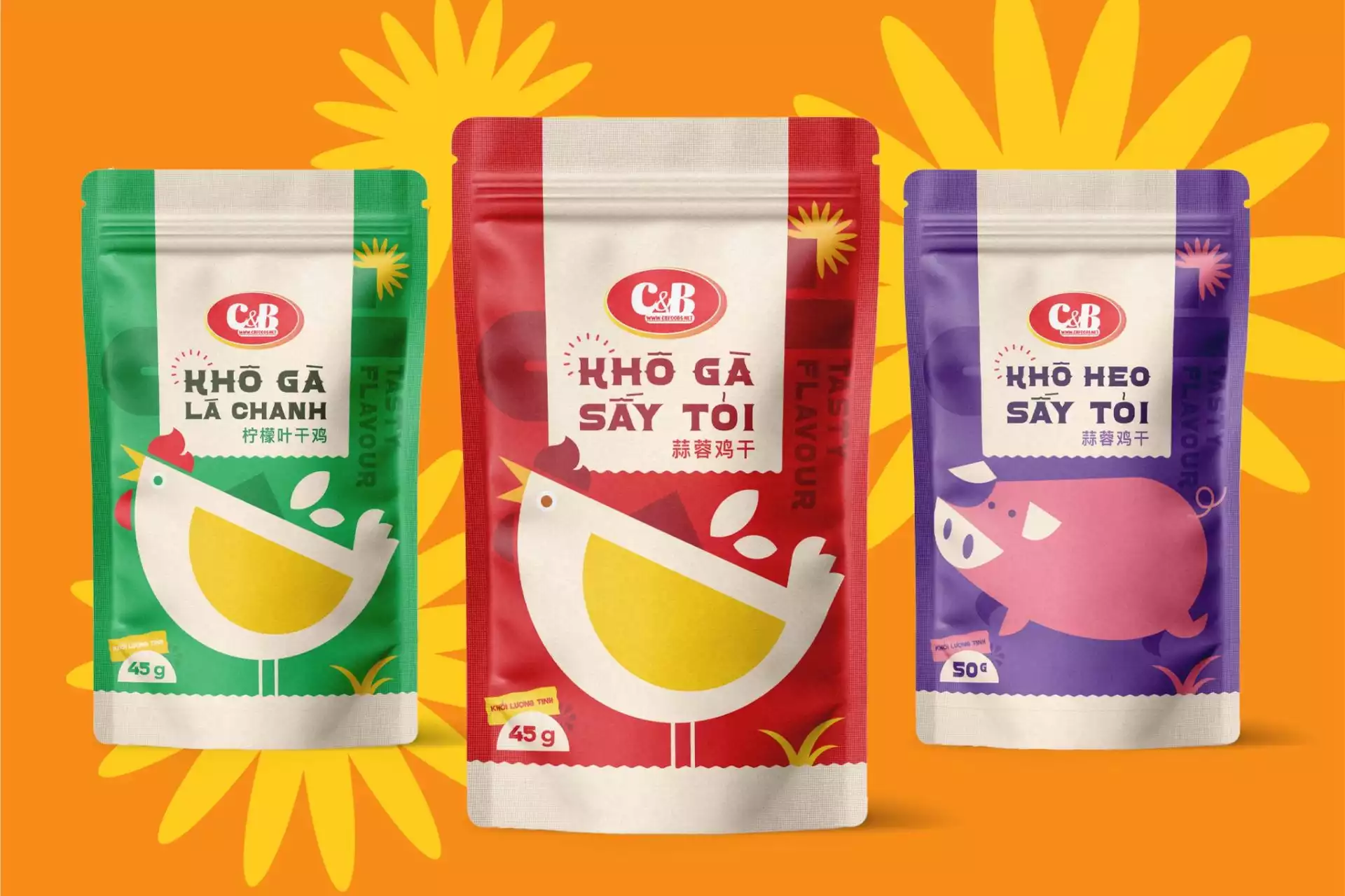 Thiết kế bao bì đồ ăn liền giúp sản phẩm nổi bật và bán chạy hơn