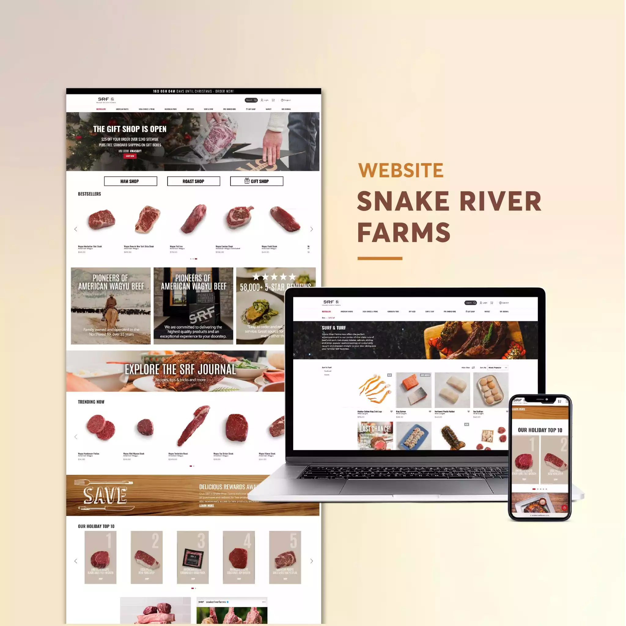 Thiết kế website dự án Snake River Farm