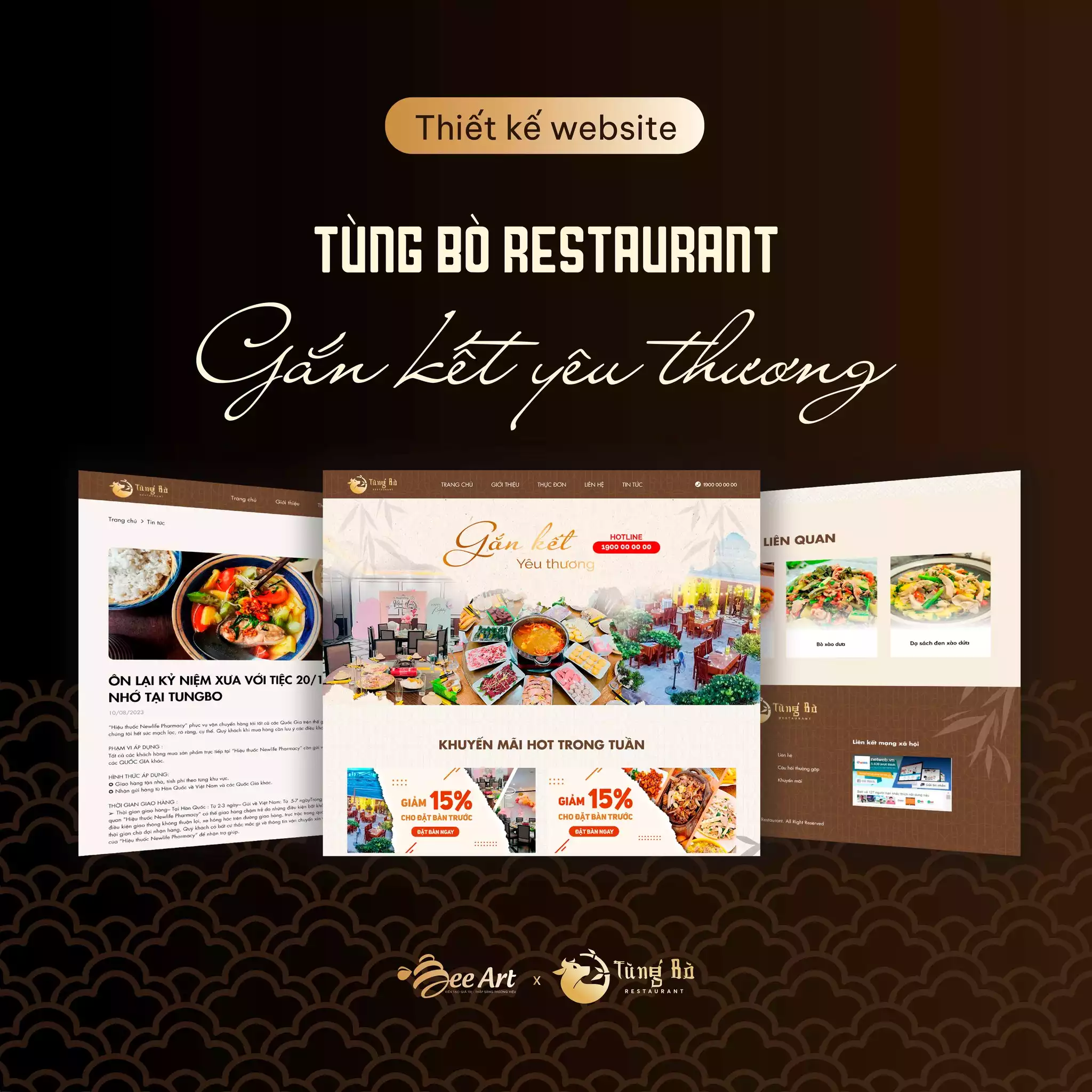 Thiết kế website thương hiệu Tùng Bò Restaurant