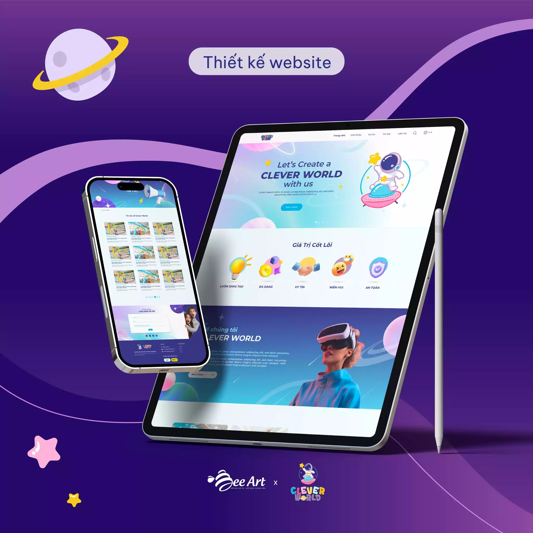Thiết kế website thương hiệu Clever World