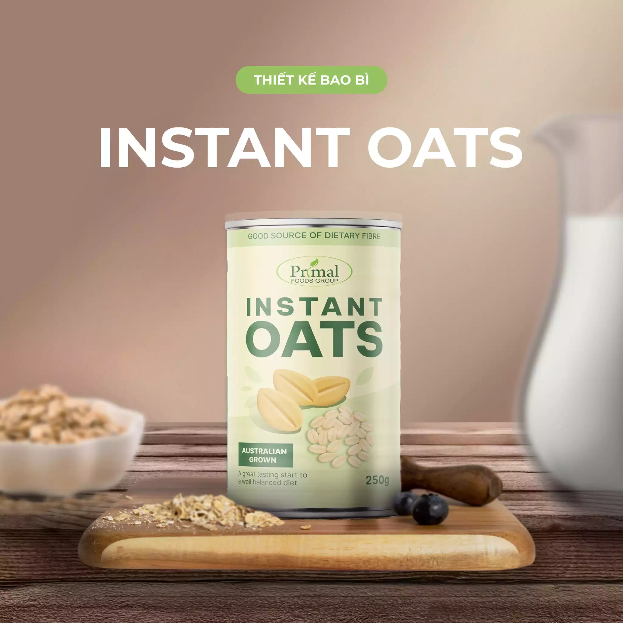 THIẾT KẾ BAO BÌ DỰ ÁN INSTANT OATS