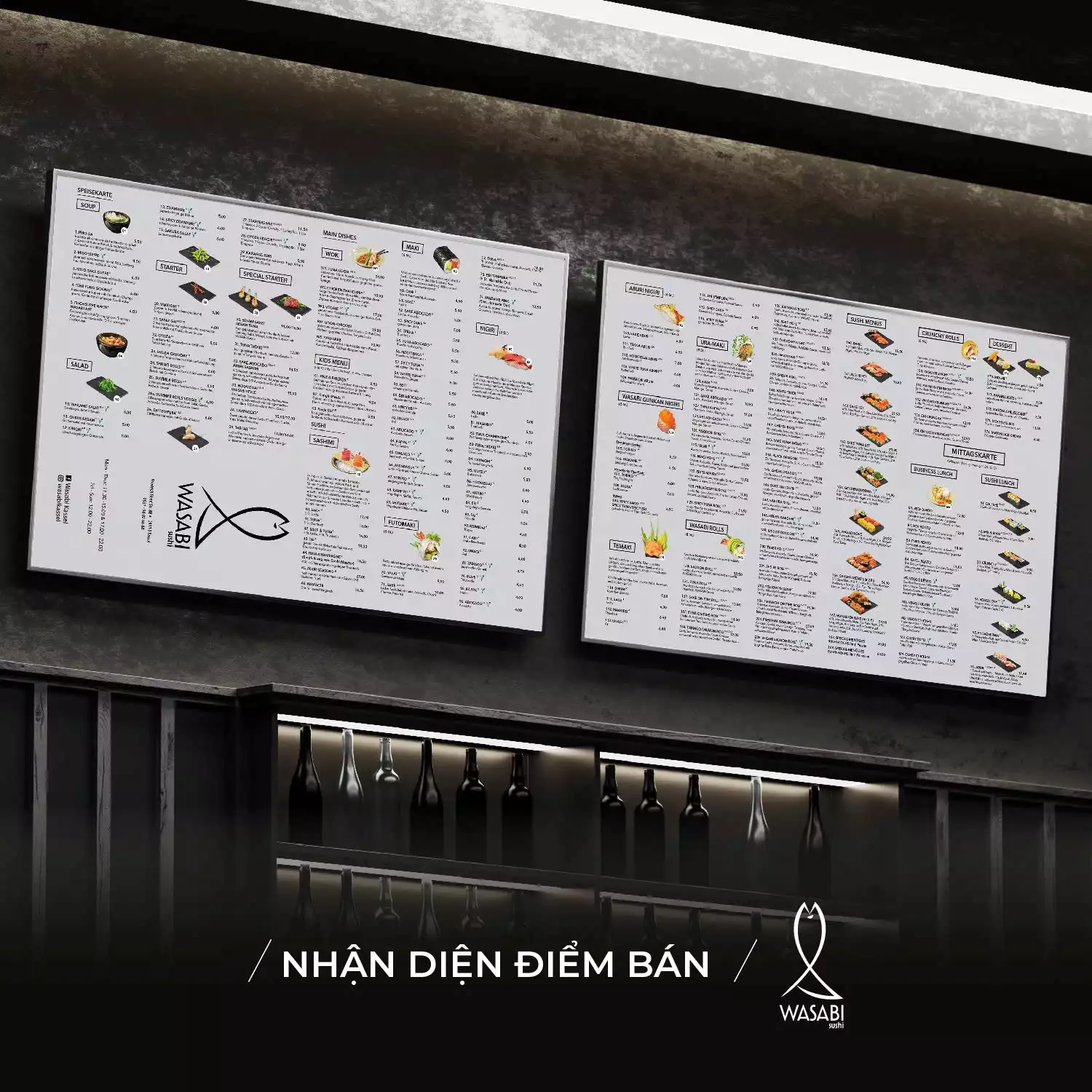 THIẾT KẾ NHẬN DIỆN ĐIỂM BÁN WASABI