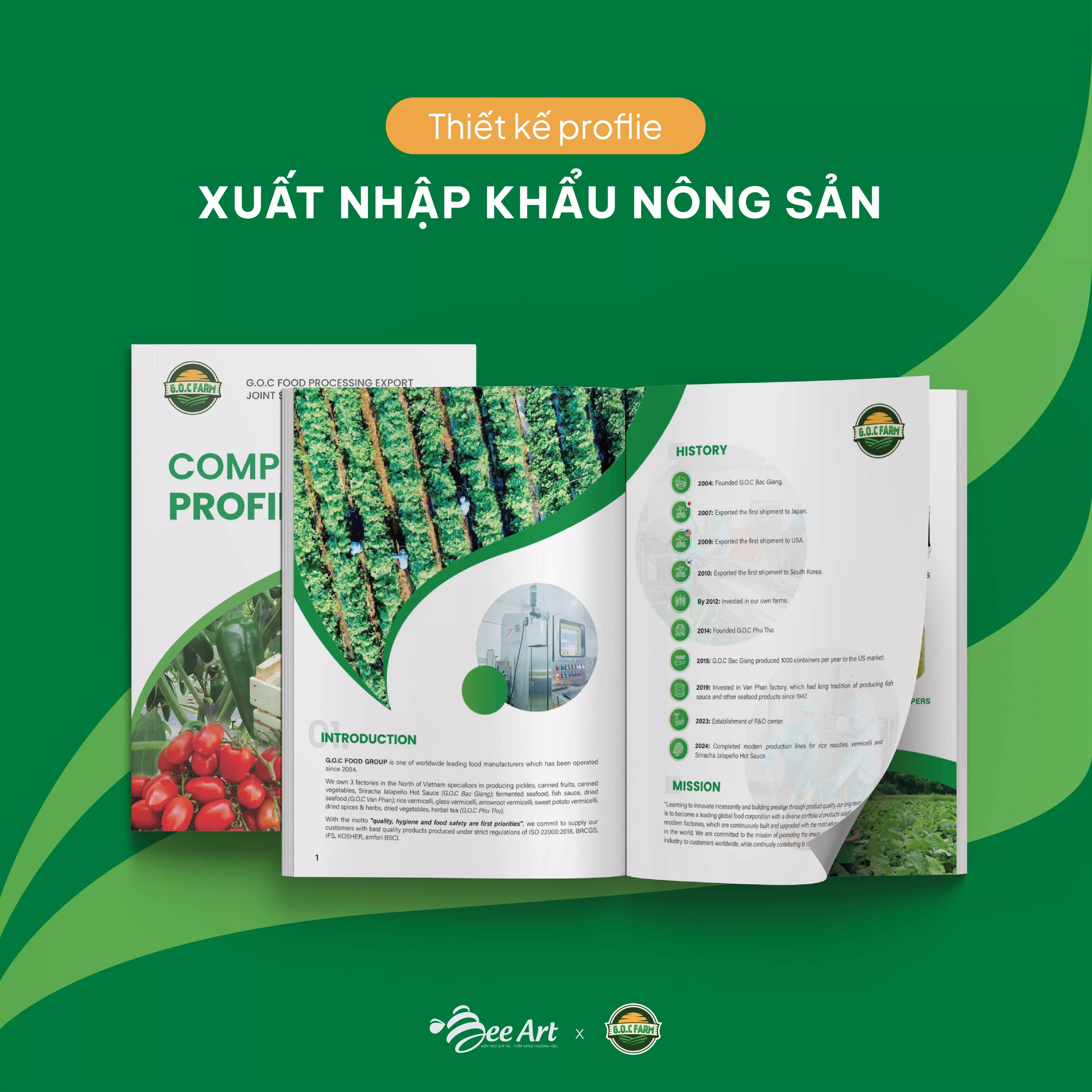 Thiết kế hồ sơ năng lực Công ty Cổ phần Chế biến Thực phẩm Xuất khẩu G.O.C