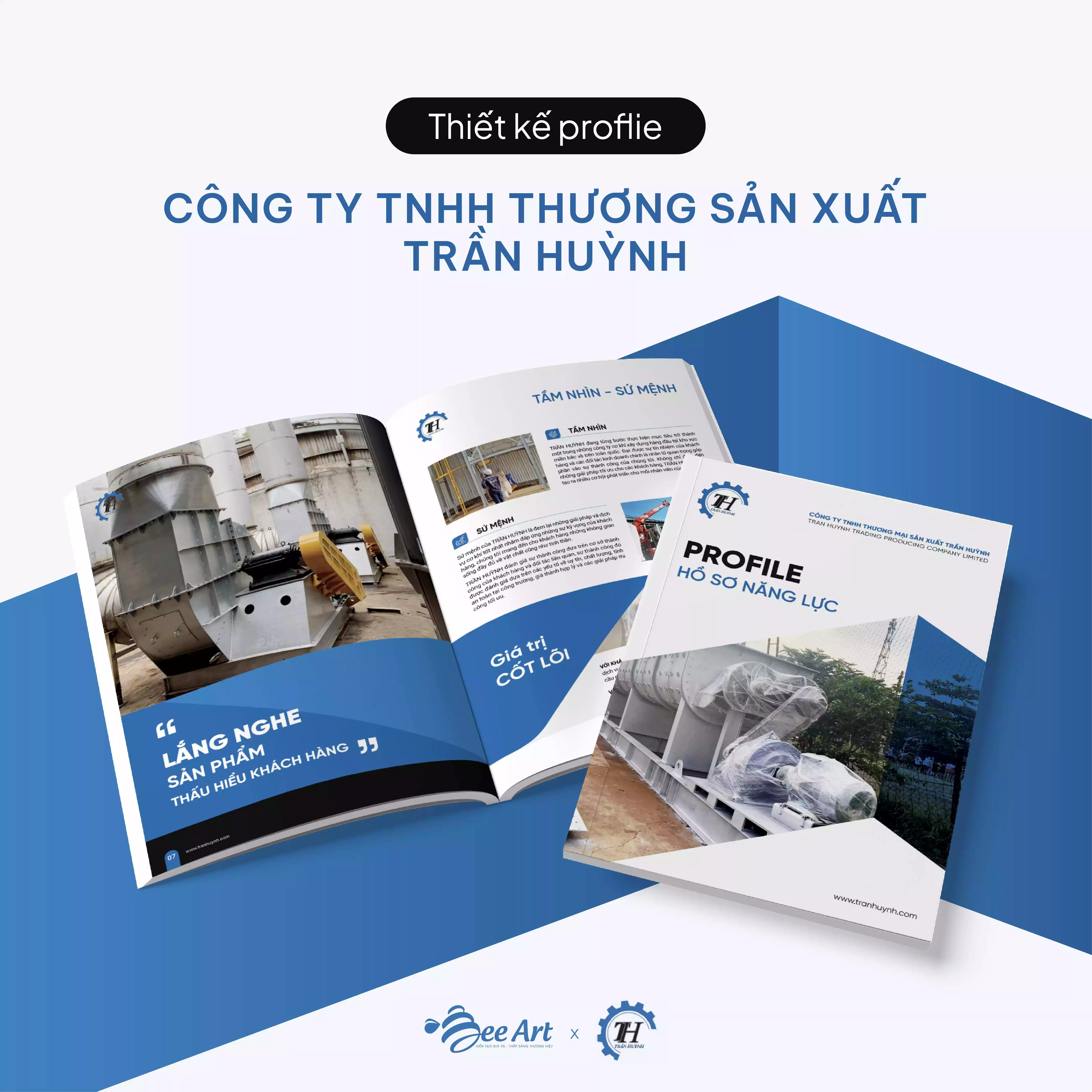 Thiết kế hồ sơ năng lực Công ty TNHH Thương mại sản xuất Trần Huỳnh