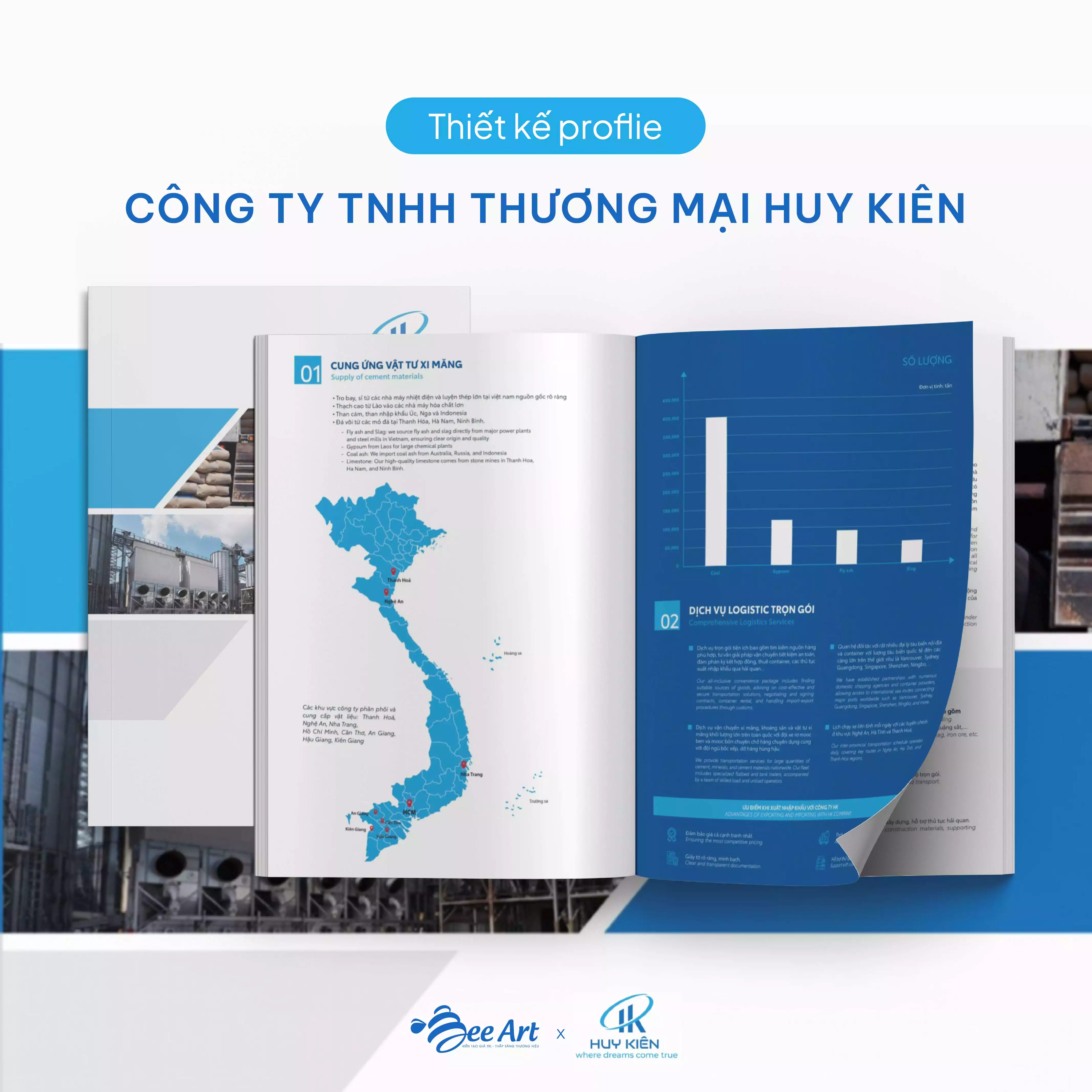 Thiết kế hồ sơ năng lực Công ty TNHH Thương Mại Huy Kiên