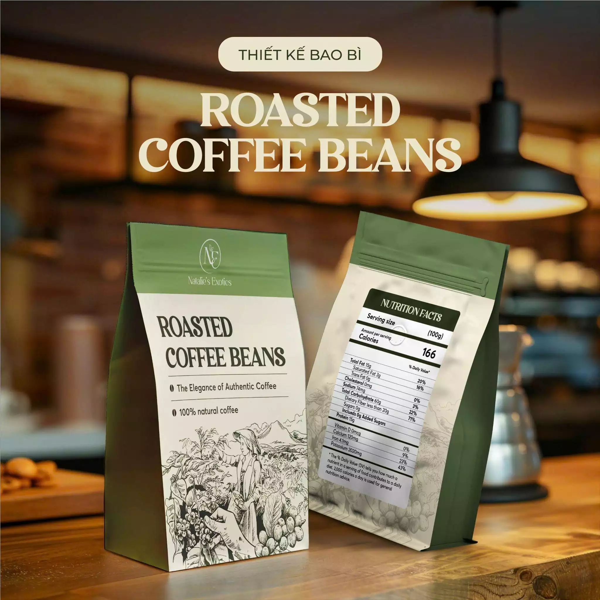 THIẾT KẾ NHẬN DIỆN ĐIỂM BÁN ROASTED COFFEE BEANS