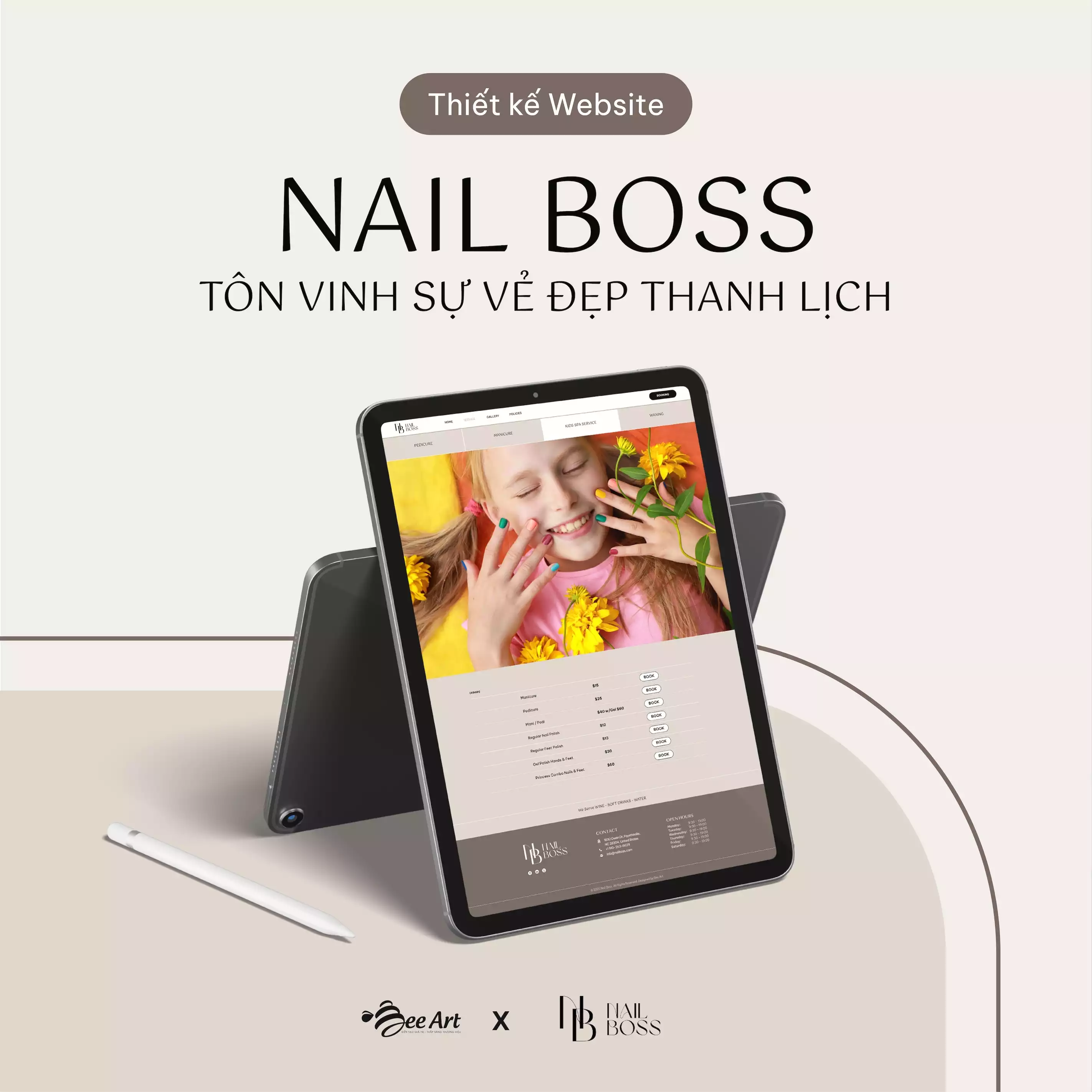 Thiết kế website thương hiệu Nail Boss