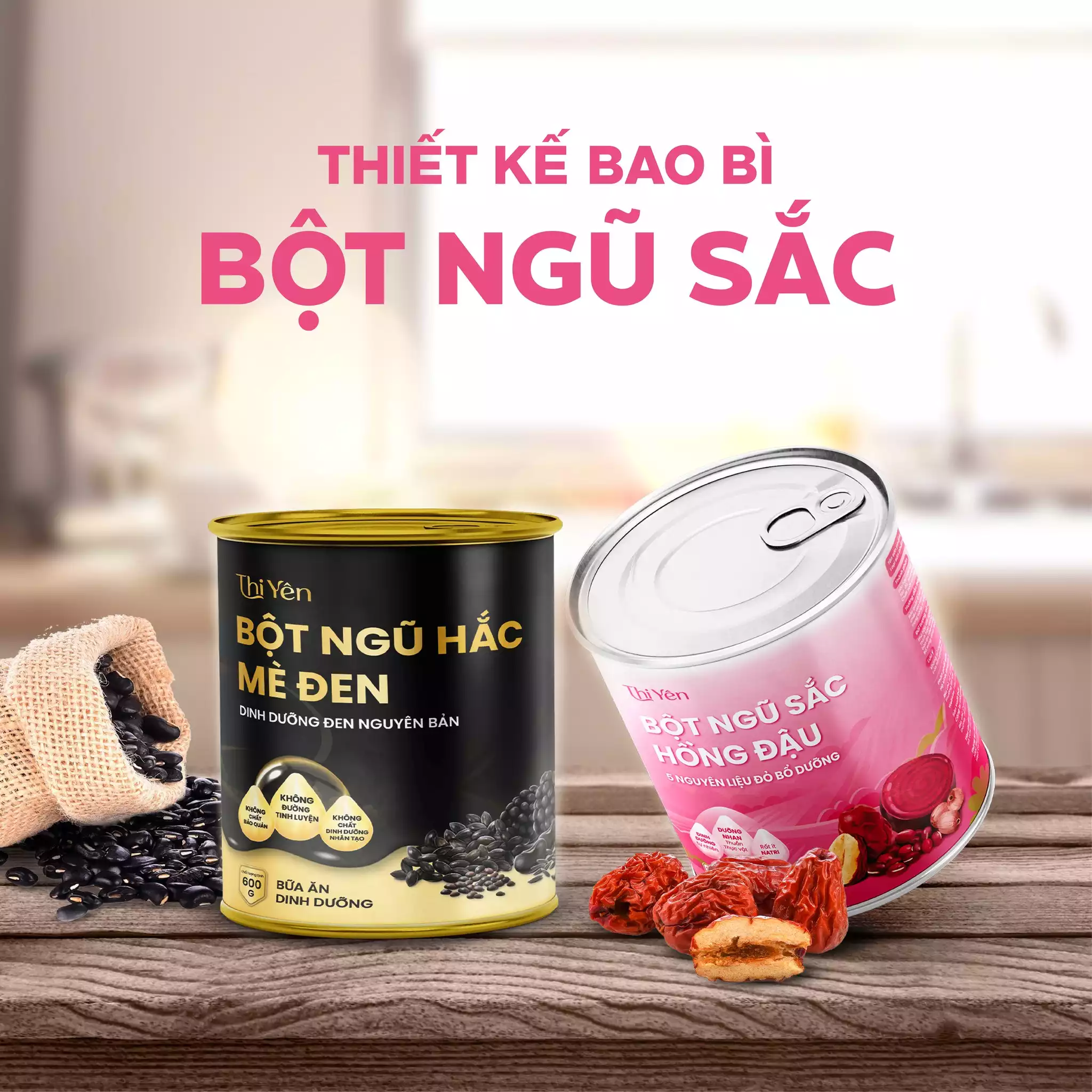THIẾT KẾ BAO BÌ BỘT NGŨ SẮC