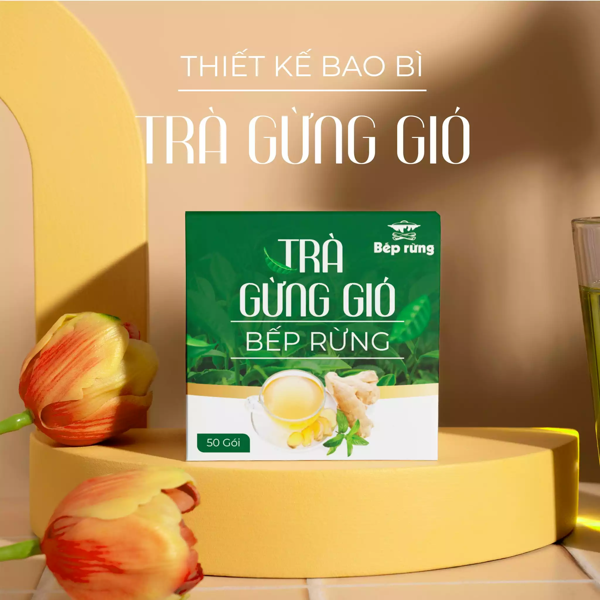 THIẾT KẾ BAO BÌ TRÀ GỪNG GIÓ BẾP RỪNG