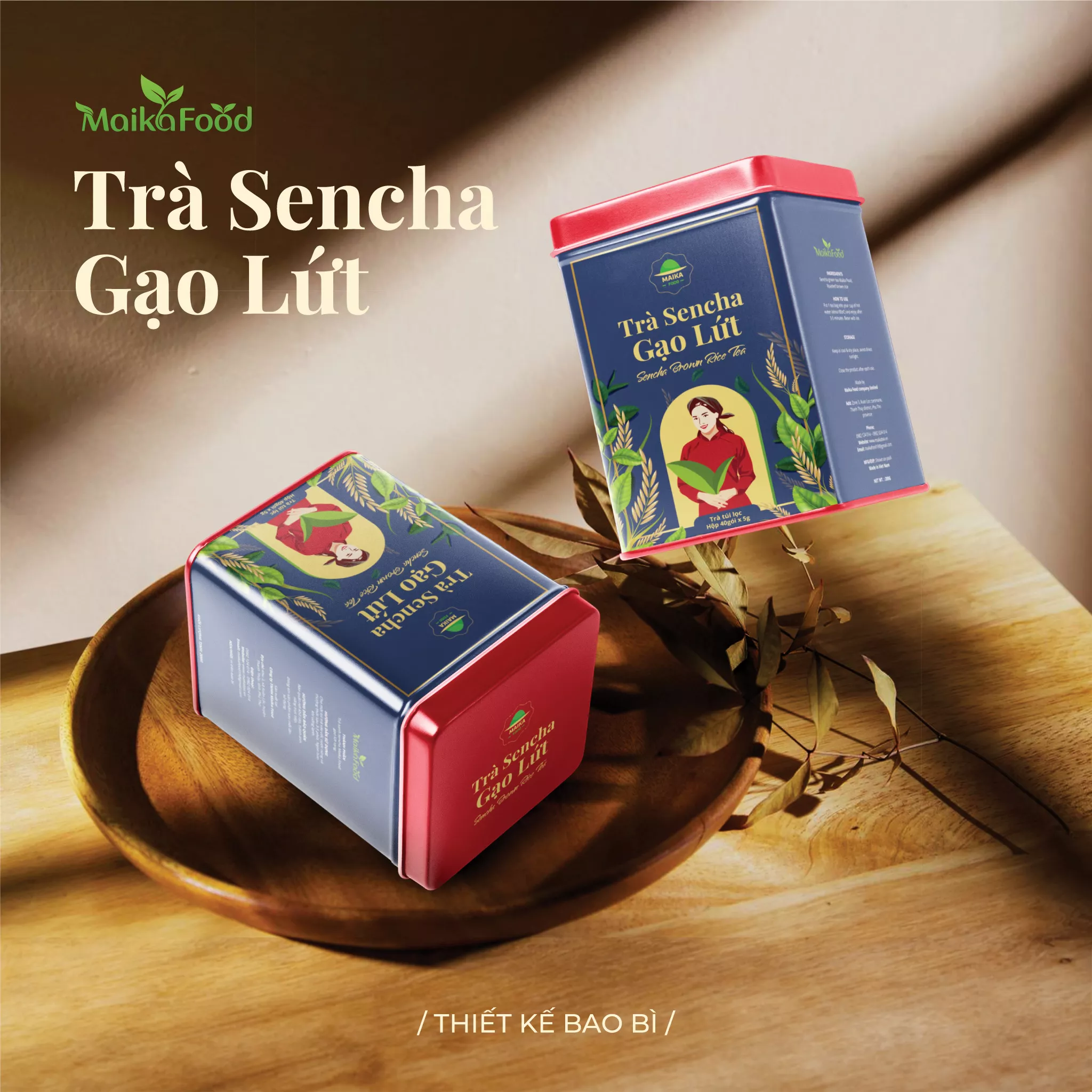 THIẾT KẾ BAO BÌ DỰ ÁN TRÀ SENCHA GẠO LỨT