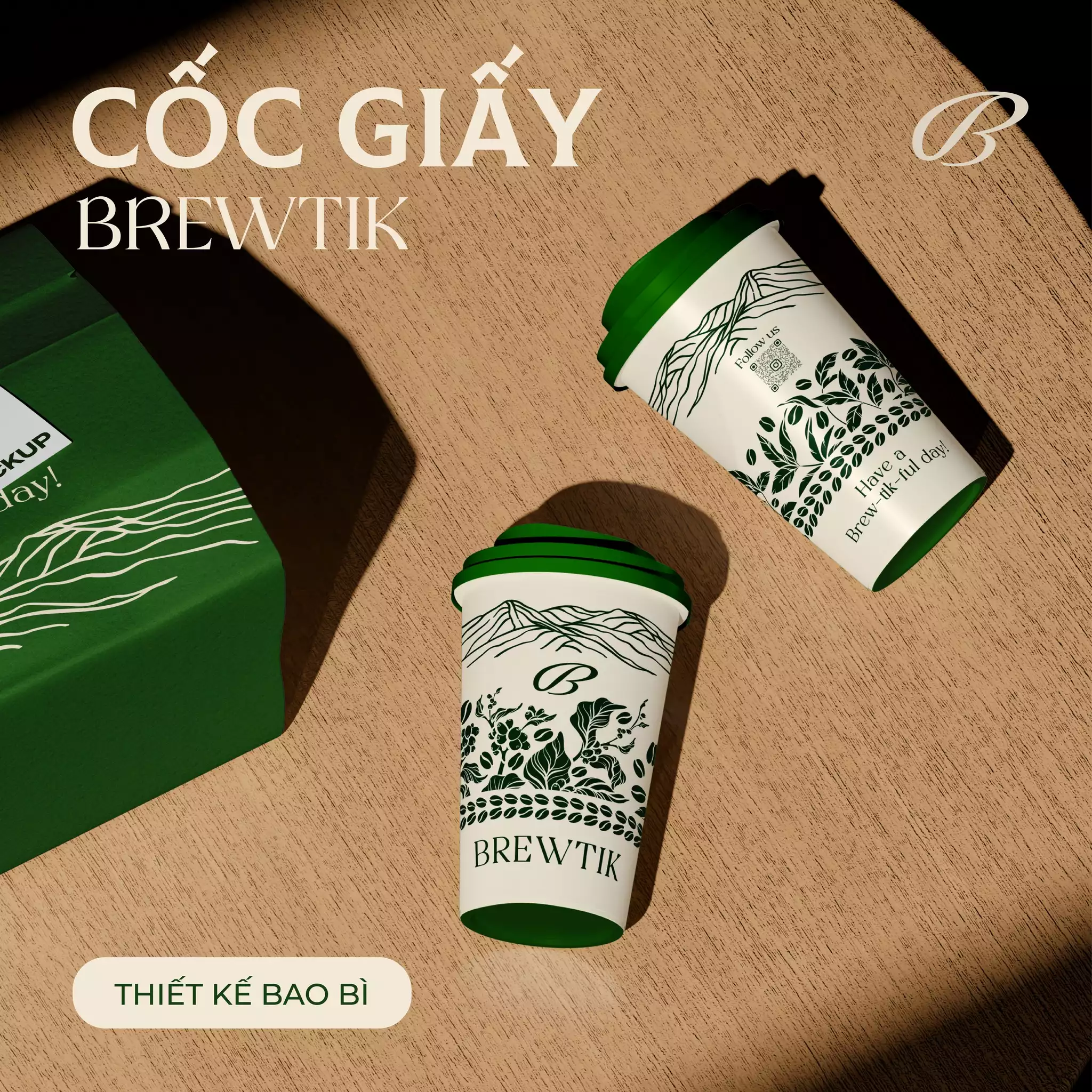 THIẾT KẾ BAO BÌ DỰ ÁN CỐC GIẤY BREWTIK